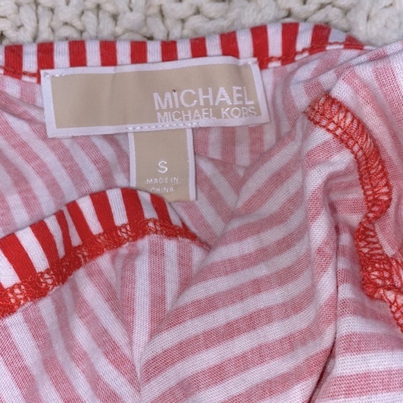 Michael Kors tiered red striped top size small - Picture 4 of 7